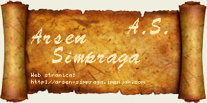 Arsen Šimpraga vizit kartica